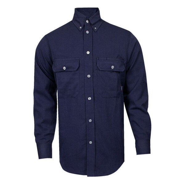 TECGEN 6oz FR Button Down Shirt in Navy